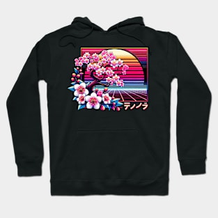 Vaporwave Japanese Cherry Blossom Hoodie